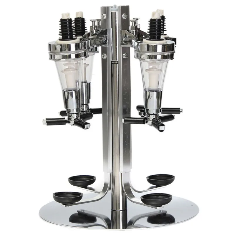 

4 Heads 6 Heads Cocktail Stand Drinks Optics Dispenser Holder for Bar Butler Rotary Stainless Steel Wine Juice Wine Bottle