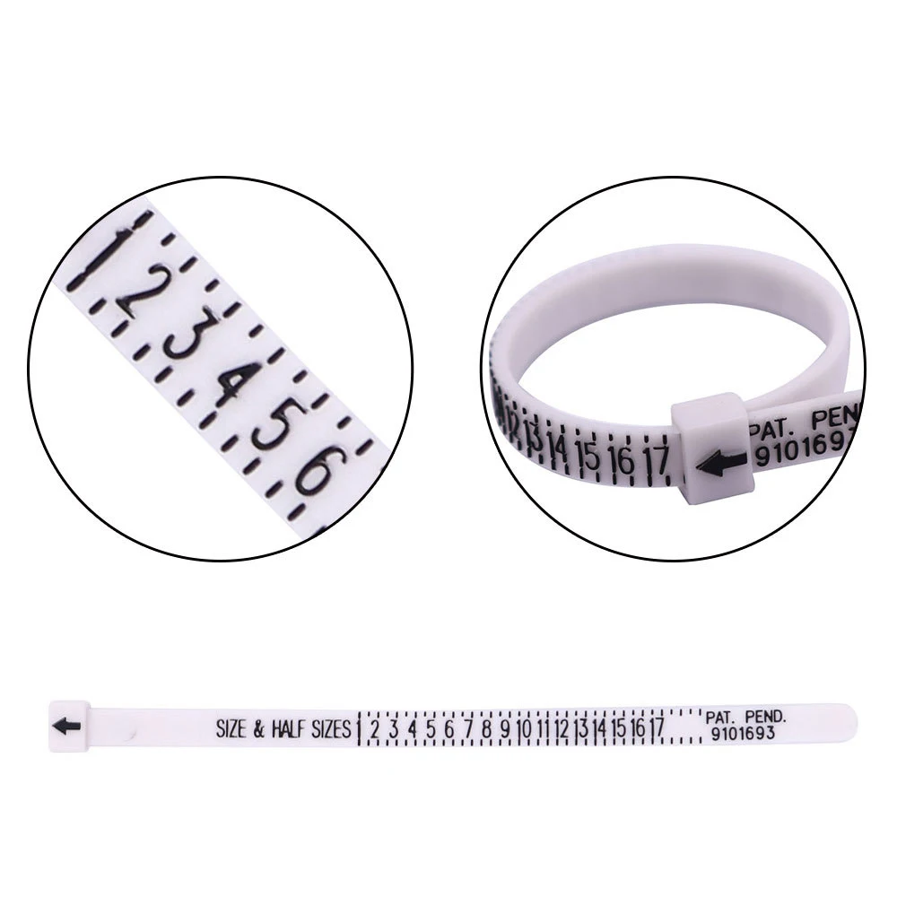 High Quality White/Black British/American Sizes A-Z Wedding Ring Band Genuine Tester Ring Sizer Measure Finger Gauge