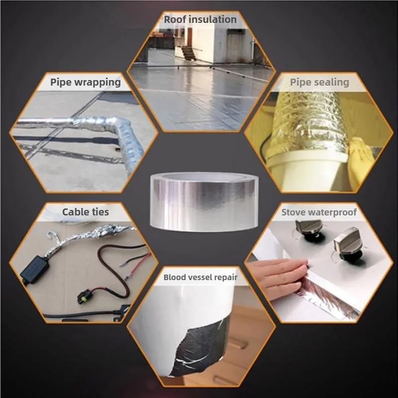 شريط رقائق الألومنيوم المقاوم للحرارة، لاصق مانع للتسرب، رقع إصلاح مقاومة للماء لختم المطبخ والملصقات #3