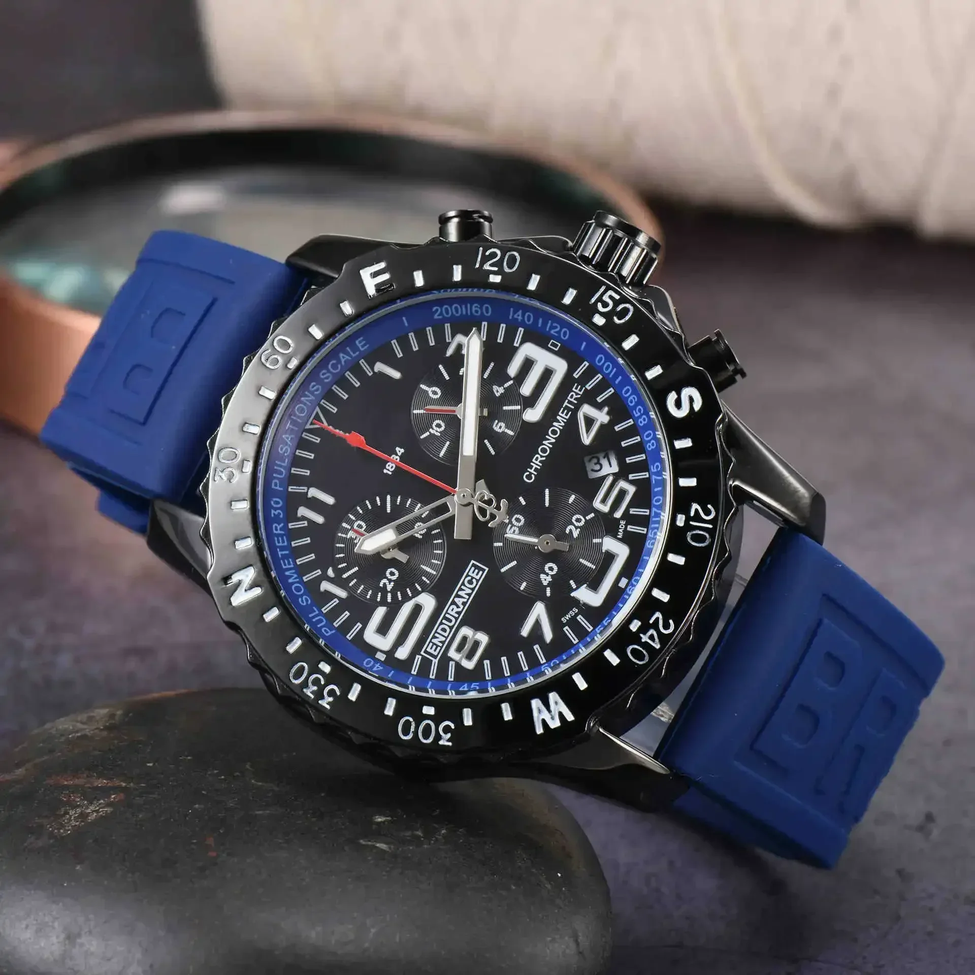 Luxe zakelijk chronograafhorloge voor heren - multifunctioneel quartz, duurzame datum AAA+-kwaliteit, professionele stijl