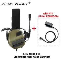 ARM NEXT Electronic Tactical Communication Headphone with PTT Adapter Shooting Protection Noise Canceling Earmuff for Hunting