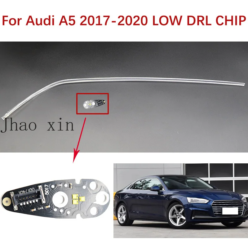 White Light Angel Eye For Audi A5Headlamp DRL CHIP Light Guide Strip  F5 B9 2017-2020 LOW Coupe