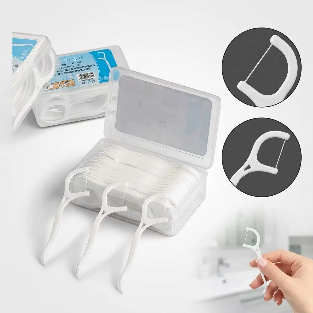 Daily Oral Hygiene Kit 200pcs Dental Floss Picks Easy to Use Fine Bow for Children And Adults