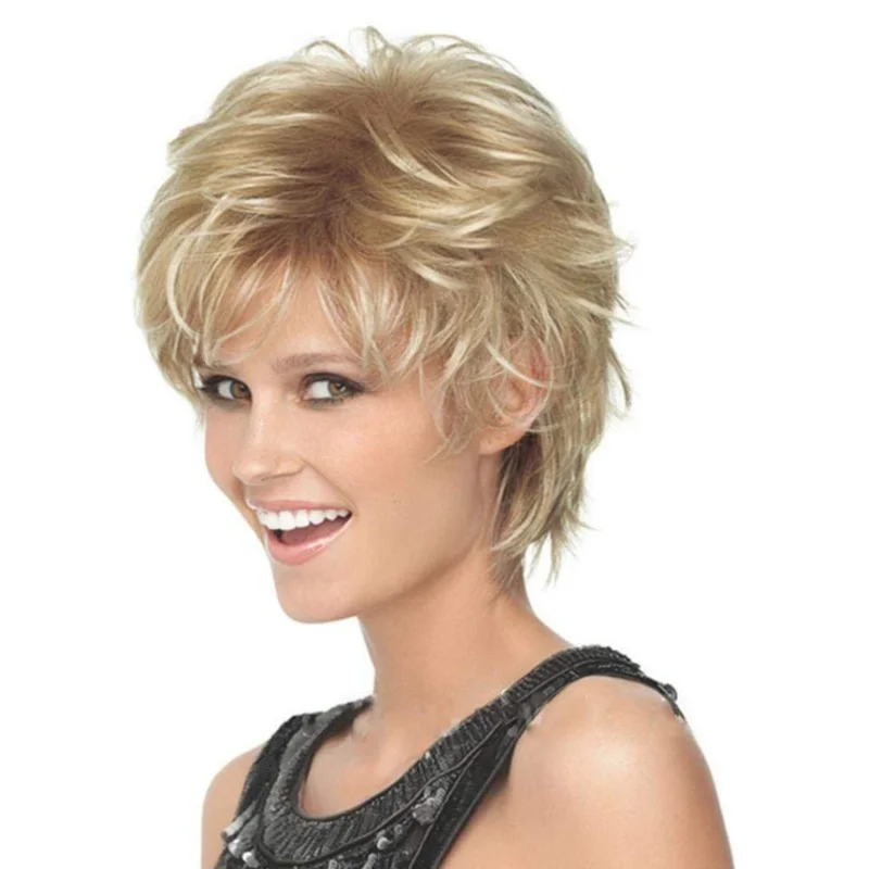 New Fashion African Headpiece Slightly Curled Short Hair Wig