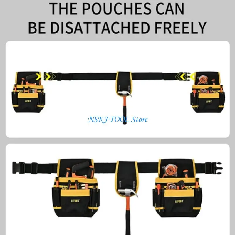 Paquete herramientas tela Oxford gruesa multifuncional L8RC, paquete reparación electricista