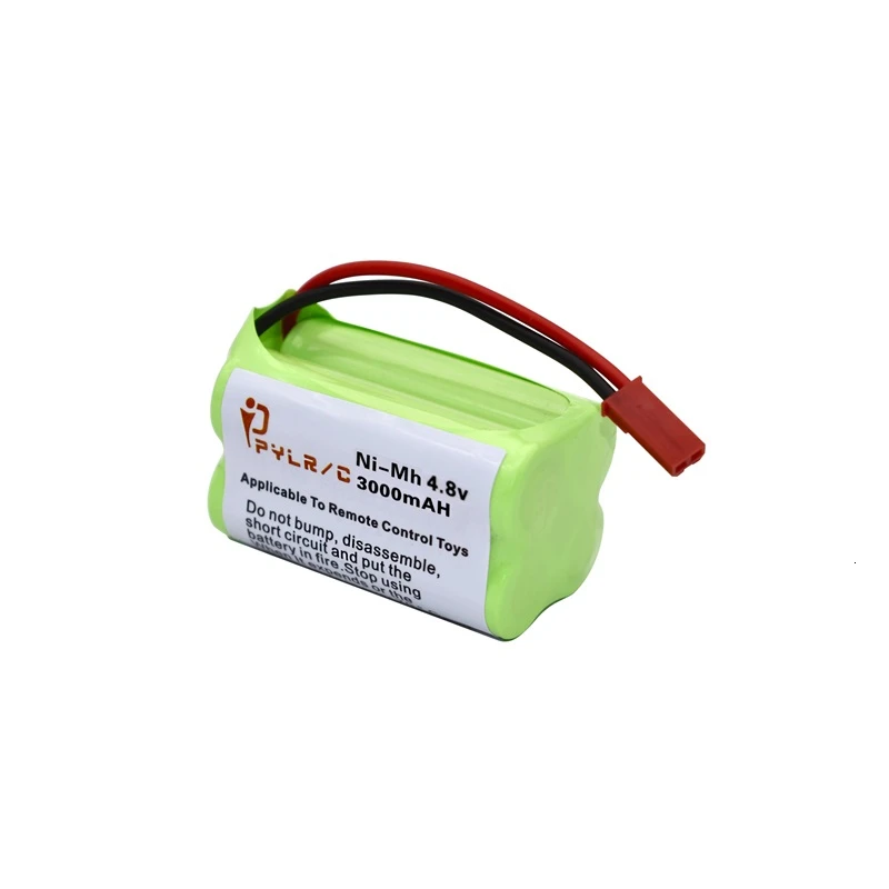 (JST Plug) 4.8V 3000mah NIMH Battery For Rc toys Cars Boats Tanks Robots Guns AA NI-MH Battery 4.8V Rechargeable Battery Pack