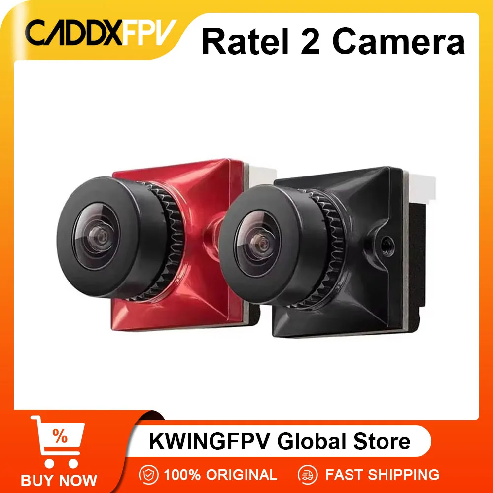 1/3PCS CADDX Ratel 2 V2 FPV Camera Ratel2 2.1mm Lens FOV165° 16:9/4:3 NTSC/PAL Switchable Micro Camera For RC Quadcopter Drone - image 1 of 6