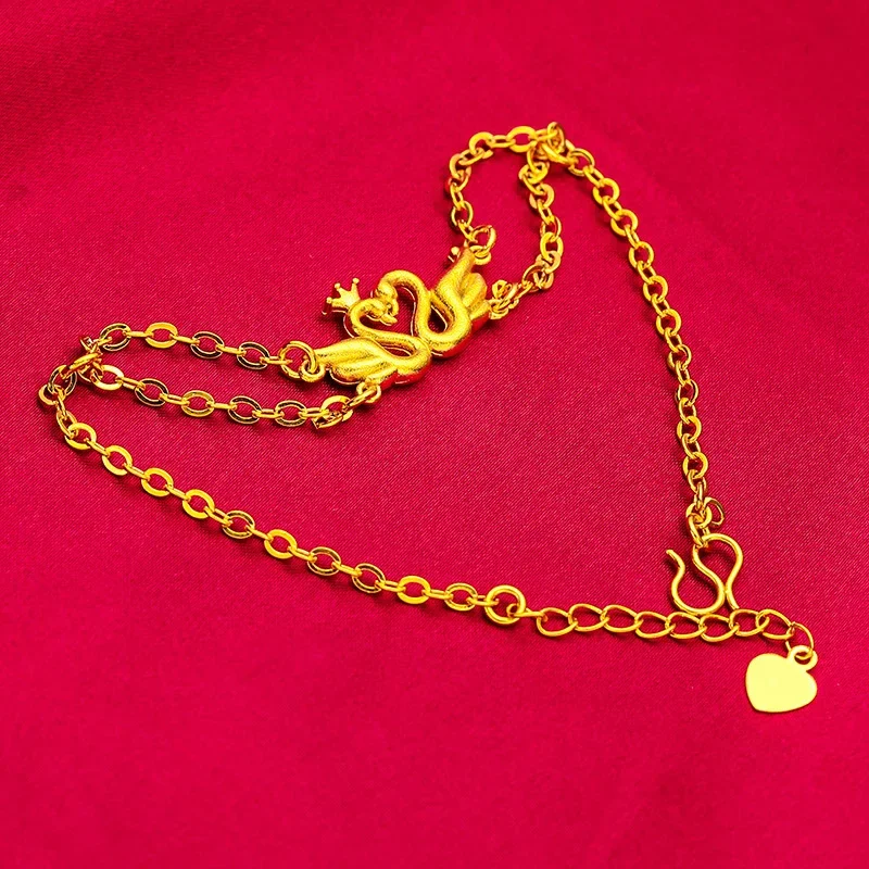 Nexil Jewelry   Nexil Jewelry  Ins New Matte Gold Bracelet! 24K Gold AU999 Women's Style, Geometric Hollow Matte, Elastic/Lobste