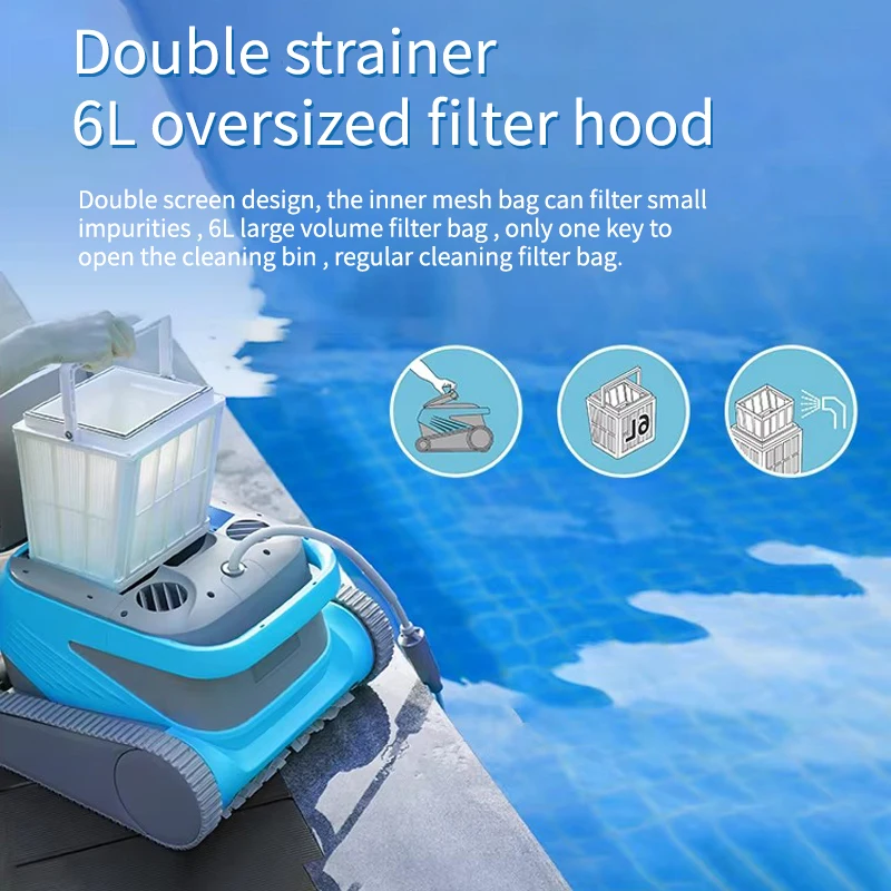 Commercial Automatic Pool Vacuum Cleaner With Swimming Pool Cleaning Accessories