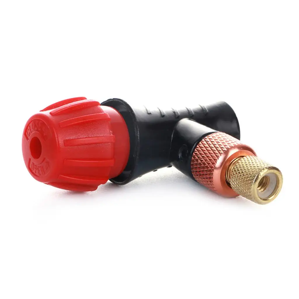 Portable 2 Inflator Head Only - Compatible with Threaded CO2 Cartidge (Not Included) and fits Presta and Valves with Adapter