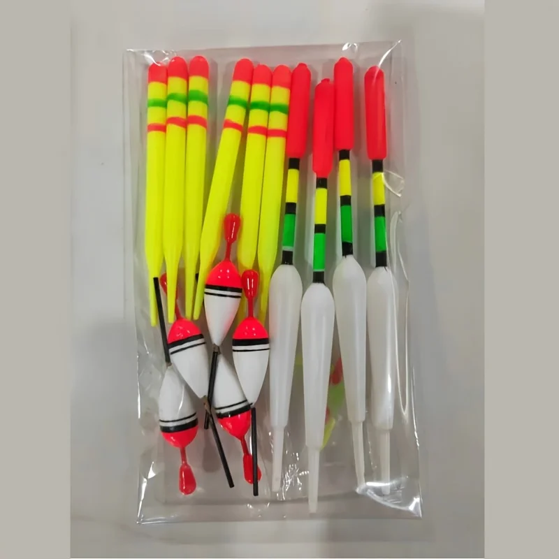 23Pcs Fishing Float Bobber Kit Battery Free Multi Sizes Universal Salt Fresh Water Fishing Tackle Random Color