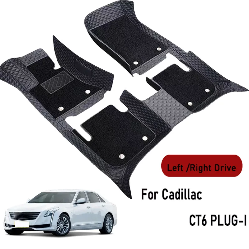 Car floor mats for Cadillac CT6 PLUG-I 2016 2017-2018 Customauto foot Pads automobile carpet cover interior accessories