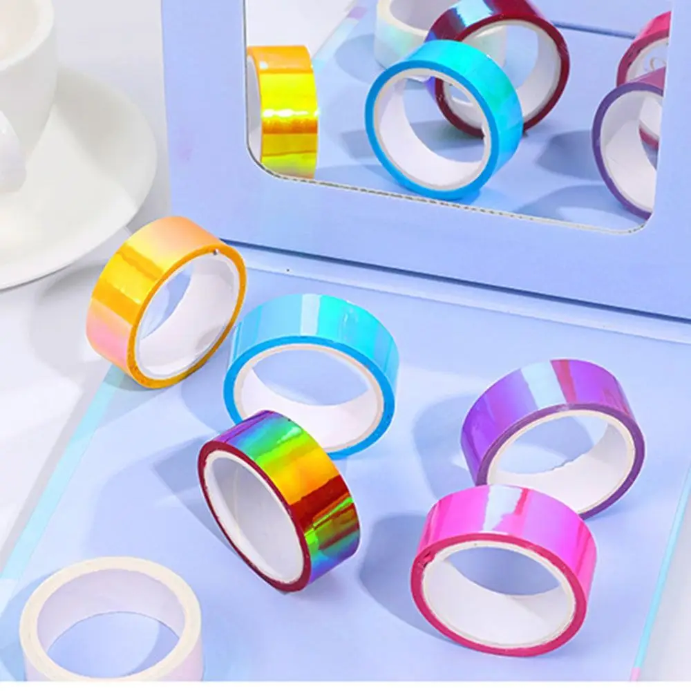 Diary Decorative Creative Material Tape Kawaii Laser Masking Tape Portable Multifunctional Paper Sticker Students