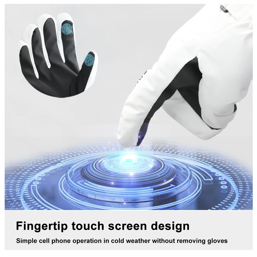 SKIFREE S2 Ski Gloves Waterproof Windproof Warm Five Finger Snowboard Gloves for Men Women Winter Outdoor Sports