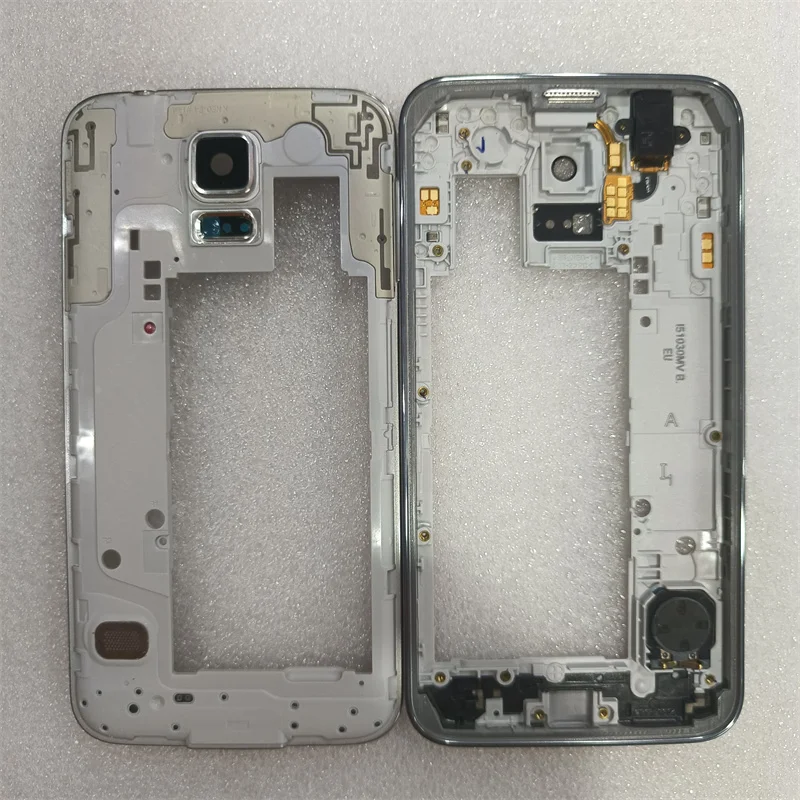 Carcasa de chasis de marco intermedio de alta calidad para Samsung Galaxy S5 Neo G903 G903F, marco intermedio + botón de volumen y encendido