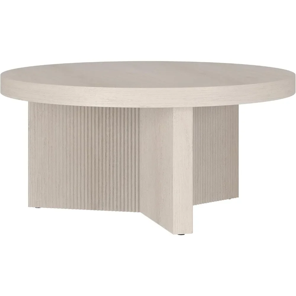 

Coffee Table, 32" Wide,Table is made of high-quality and durable MDF and PVC materials,White,Living Room Furniture