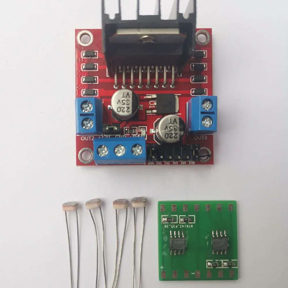 Dwuosiowy lokalizator słoneczny + L298N płyta napędowa silnika automatyczne śledzenie 12v