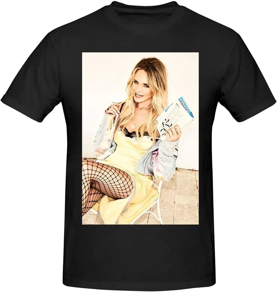 Miranda Music Lambert t-Shirts Men's Summer Cotton Casual Crew Neck Short Sleeve Shirt Unisex tees Black