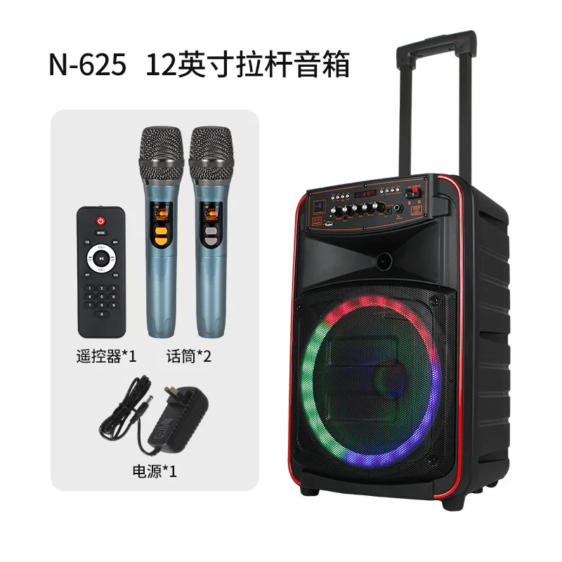 

Professional Loudspeaker Big Party Speaker With Mic Remote Control Portable Wireless BT Speaker Bass Factory