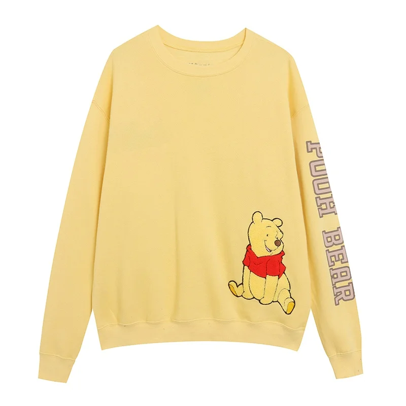 

plus Size round Neck Fleece Lined Cartoon Print Sweatshirt Slimming Effect Long Sleeve Cute And Fluffy Hoodie Women's Fashion
