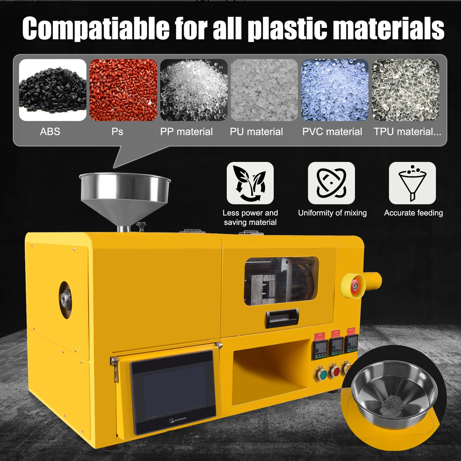 ミニ 100 30 グラムデスクトップ射出成形機ポリマープラスチック PS ABS 製品水平サポートモードカスタマイズ