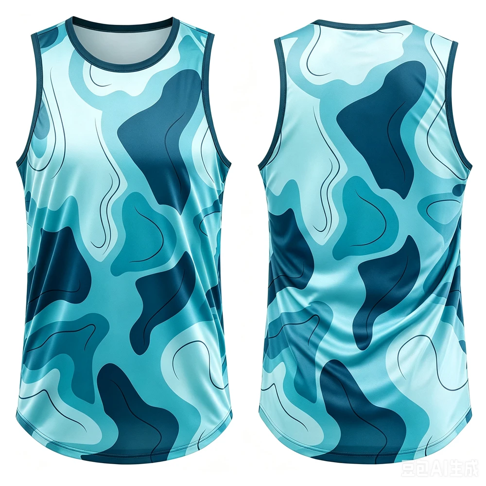 Funny 3D Graffiti Print Male Vest Outdoor Running Fitness Sports Tee Casual O-neck Sleeveless Shirt Summer Loose Men's Tank Top