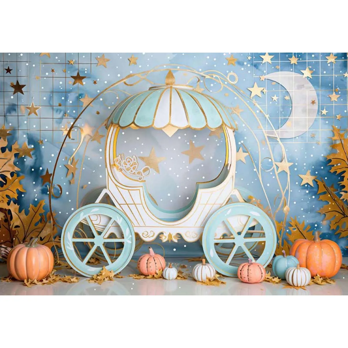 

Allenjoy Carriage Pumpkin Star Backdrop