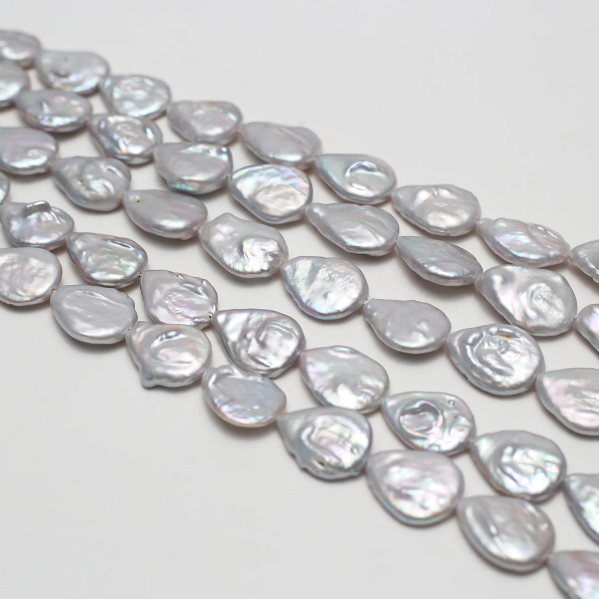 

13x18mm AAAA Natural Freshwater White Baroque Gray Water Drop Pearl Bead Jewelry Make DIY Necklace Bracelet Accessories Wedding