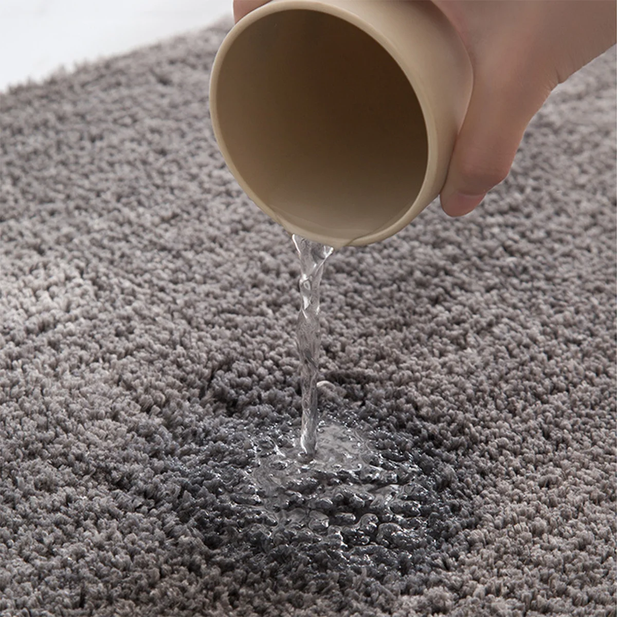 Langflorige, saugfähige Badezimmermatte, flauschige Fußabtropfmatte für die Dusche, rutschfeste Toilettenmatte, Eingangsmatte – Detail 2