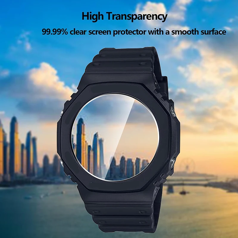 1–6 Stück 9H gehärtetes Glas Displayschutzfolie für Casio GA2100 GM2100 GM-B2100 Zubehör, kratzfeste Uhrenfolie, Schutzabdeckung – Detail 5