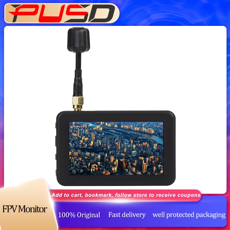 

FPV-монитор 5.8G для гонок на дрона — 3-дюймовый мини-портативный экран