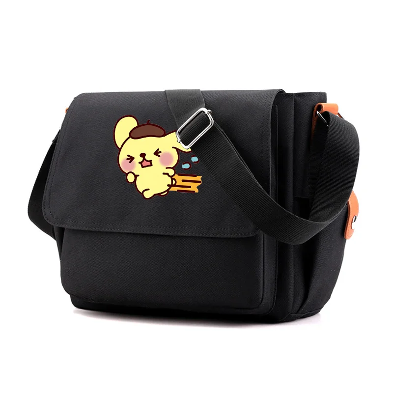 Sanrio Pompompurin bolso de mensajero bolso Vintage de lona para adolescentes bolsos grandes de hombro bolsos cruzados casuales bolsos escolares