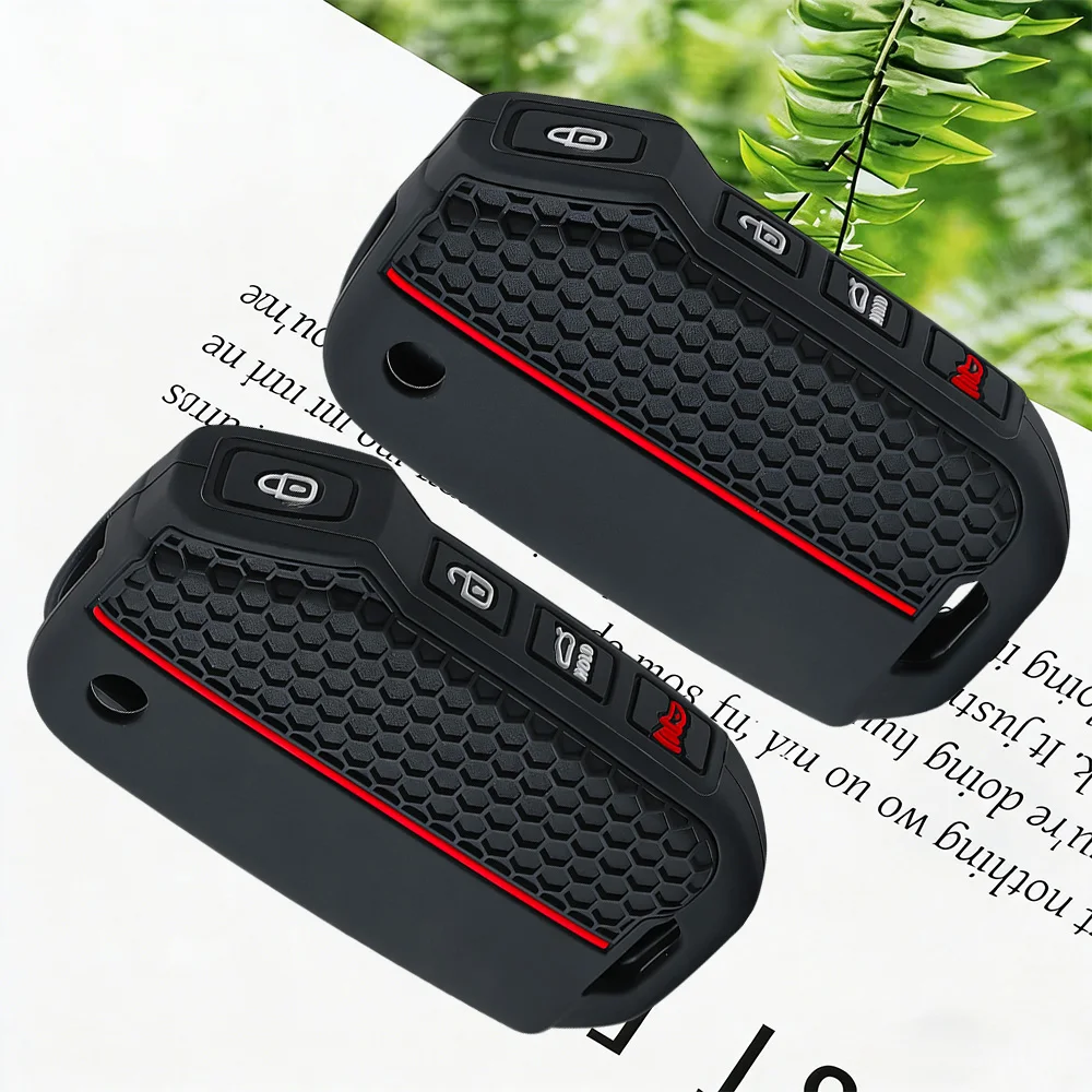 Silicone Car Flip Key Case Cover For KIA Sportage R Stinger GT Sorento Ceed CD Cerato Forte 2018 2019 Protected Fob Accessories