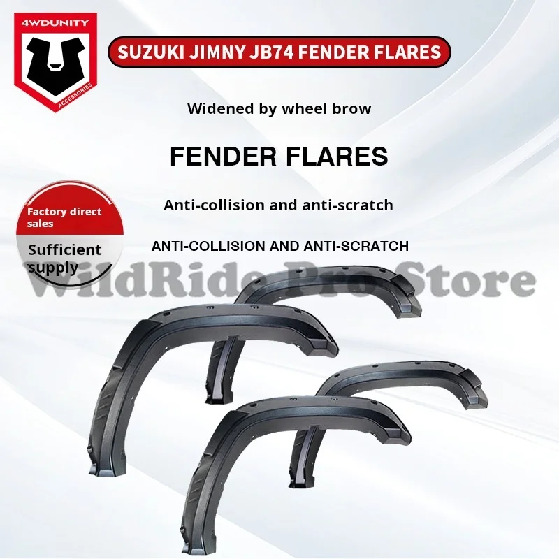 

4pcs For Suzuki Jimny JB74 2018+ Textured ABS Fender Flares | Direct Bolt-On Wheel Arch Extensions