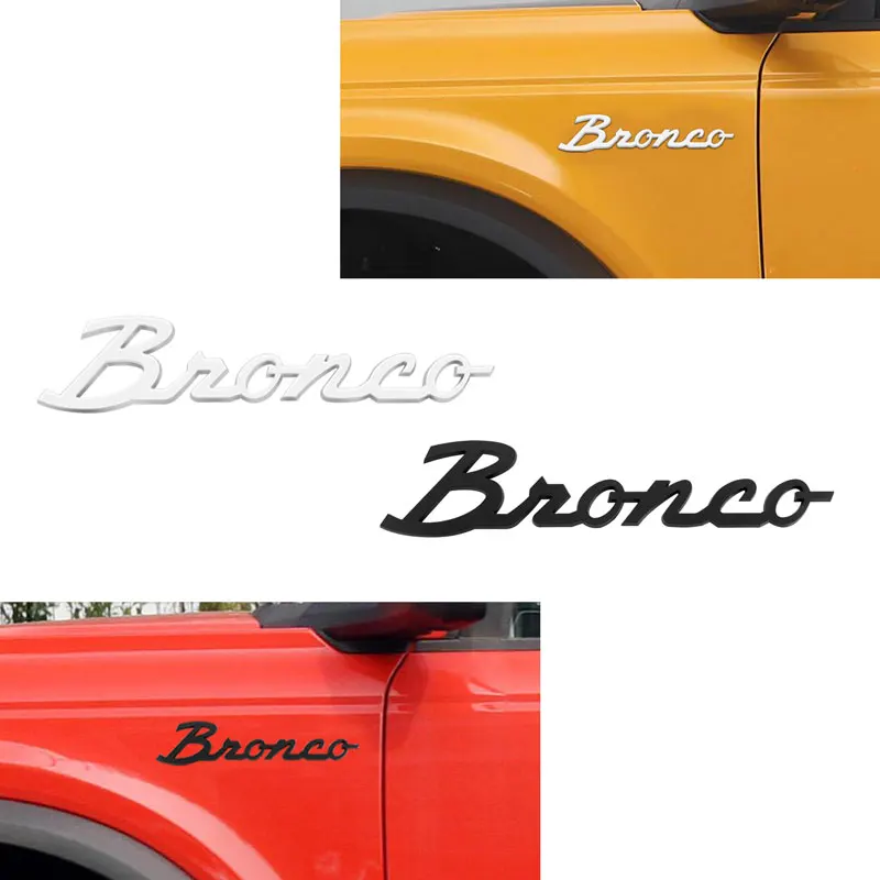 Car Decor 3D ABS Sticker Letter Emblem Rear Trunk Badge Car Styling For Ford Bronco Logo Sprot 2021 2022 2023 Auto Accessories