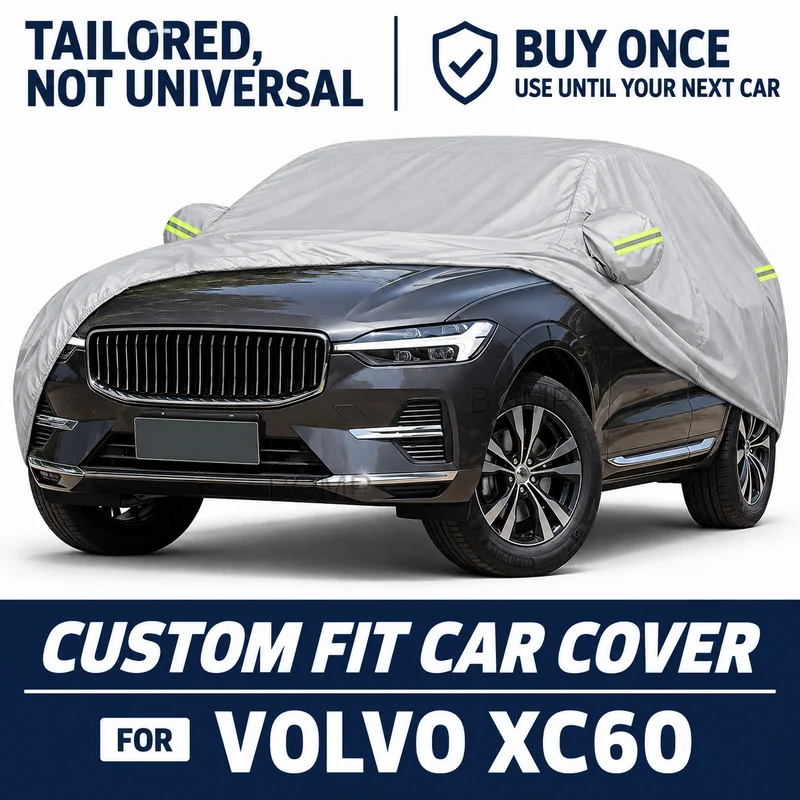 For Volvo XC60 Custom Fit Car Cover Outdoor Protection Dustproof Waterproof All Weather Protection Cover
