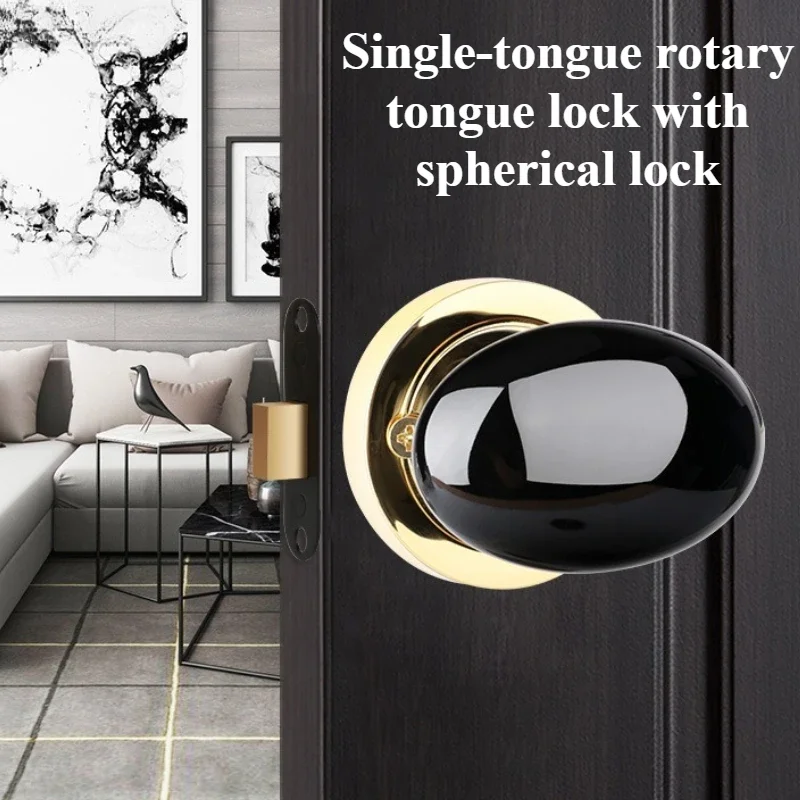 3 SPEC Invisible Door Knobs For Interior Doors Oval Door Furniture Knob Universal For Bedroom Bathroom Door Accessories