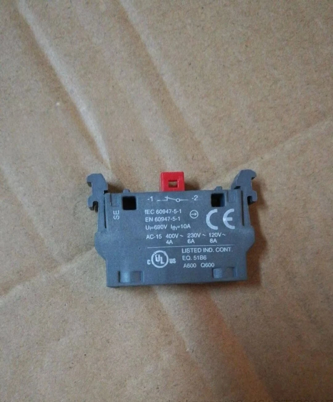 MCB-01 Auxiliary Contact Block 1NC, Push Button Contact Assembly Industrial Control Feedback Contact Component  5pcs