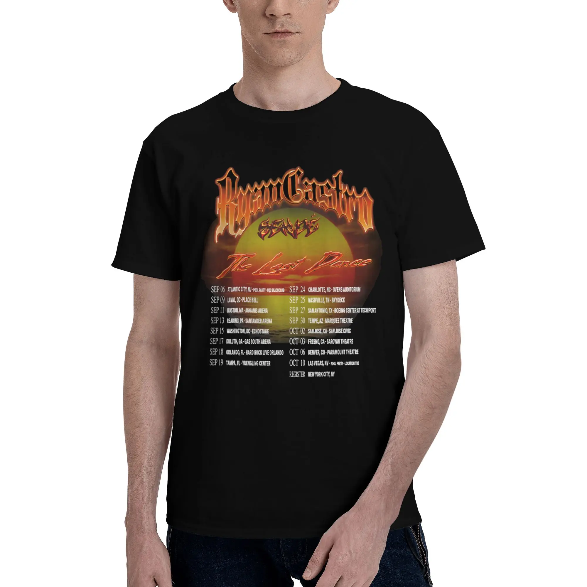 Mens Womens Ryan Castro Sende Latam Album Tour 2026 Shirt Cotton Graphic Tee Shirts  Top Clothing