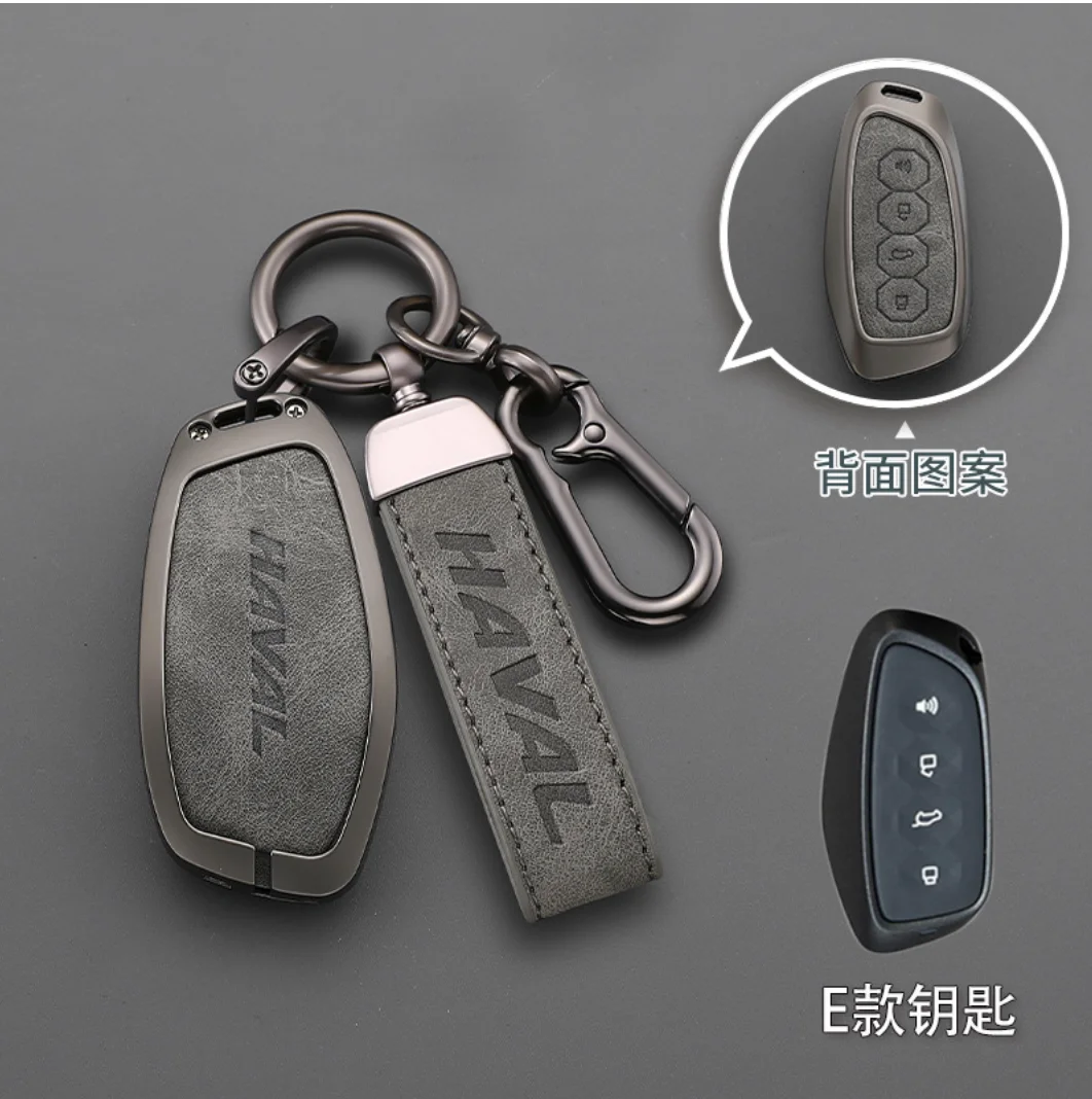 

Car Zinc Leather Key Case Holder Cover For Haval H6 Dargo M6 H9 H6S F7 F7X Jolion X DOG XY H2 H3 H5 H7 H8 M4 F7H H2S Accessories