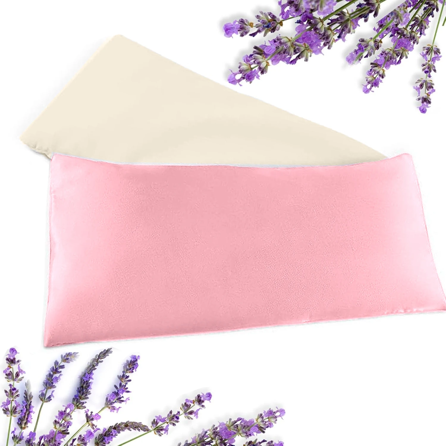 Lavender Eye Pillows for Relaxation Yoga Eye Pillow for Meditation Microwavable Moist Heat & Cold Eye Compress with Aromatherapy