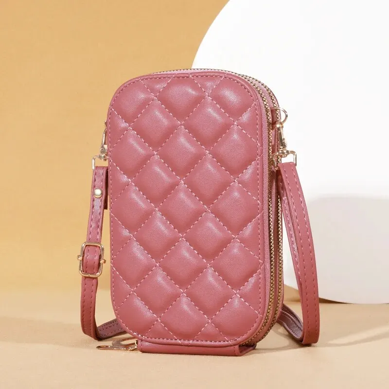 Modna jedno ramię Crossbody torebka na telefon Mini wszechstronna torba z wieloma kartami torba na karty