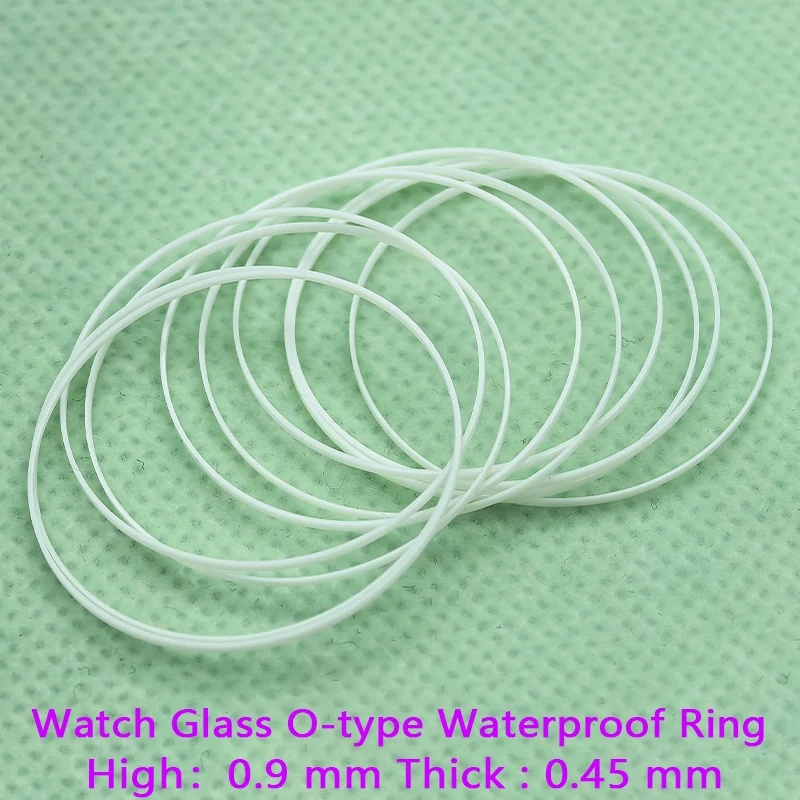 2/5 PCS Watch Glass Gasket Internal Diameter 18-40mm High 0.9mm Thick 0.45mm O-Ring Watch Glass Waterproof Ring for Watchmaker