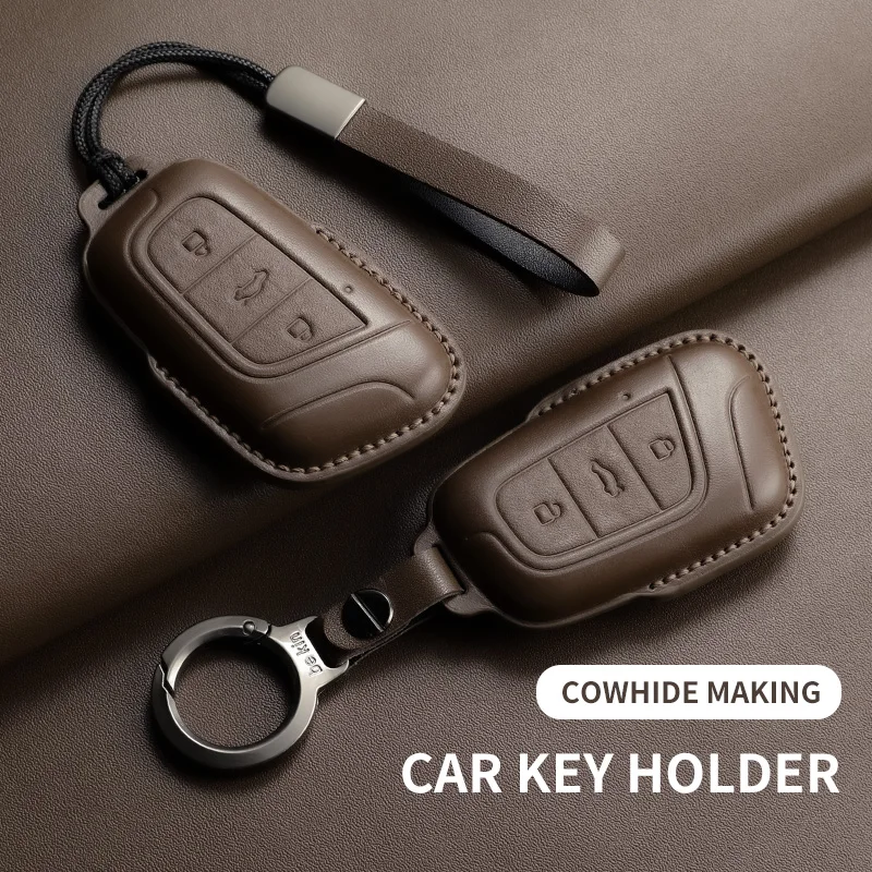 Leder Auto Schlüssel Fall Abdeckung Shell Fob Für Chery Eq1 Kleine Ant Auto Fernbedienung Smart Schlüsselbund Halter Dekorative Protecter Zubehör
