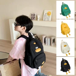 Mochila escolar ligera y resistente al desgaste para niños, mochila de viaje con forma de pato, mochila escolar para niños