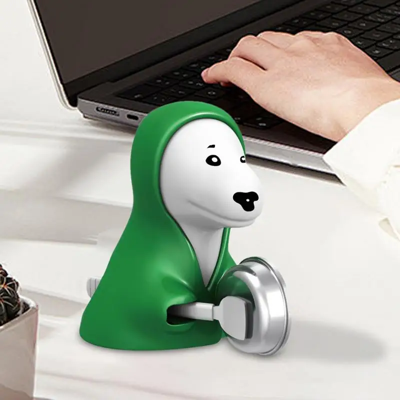 Children Funny Dog In Green Hoodie 3D Printed Dog Toy desktop ornaments birthday gift for babies noise maker toys for kids