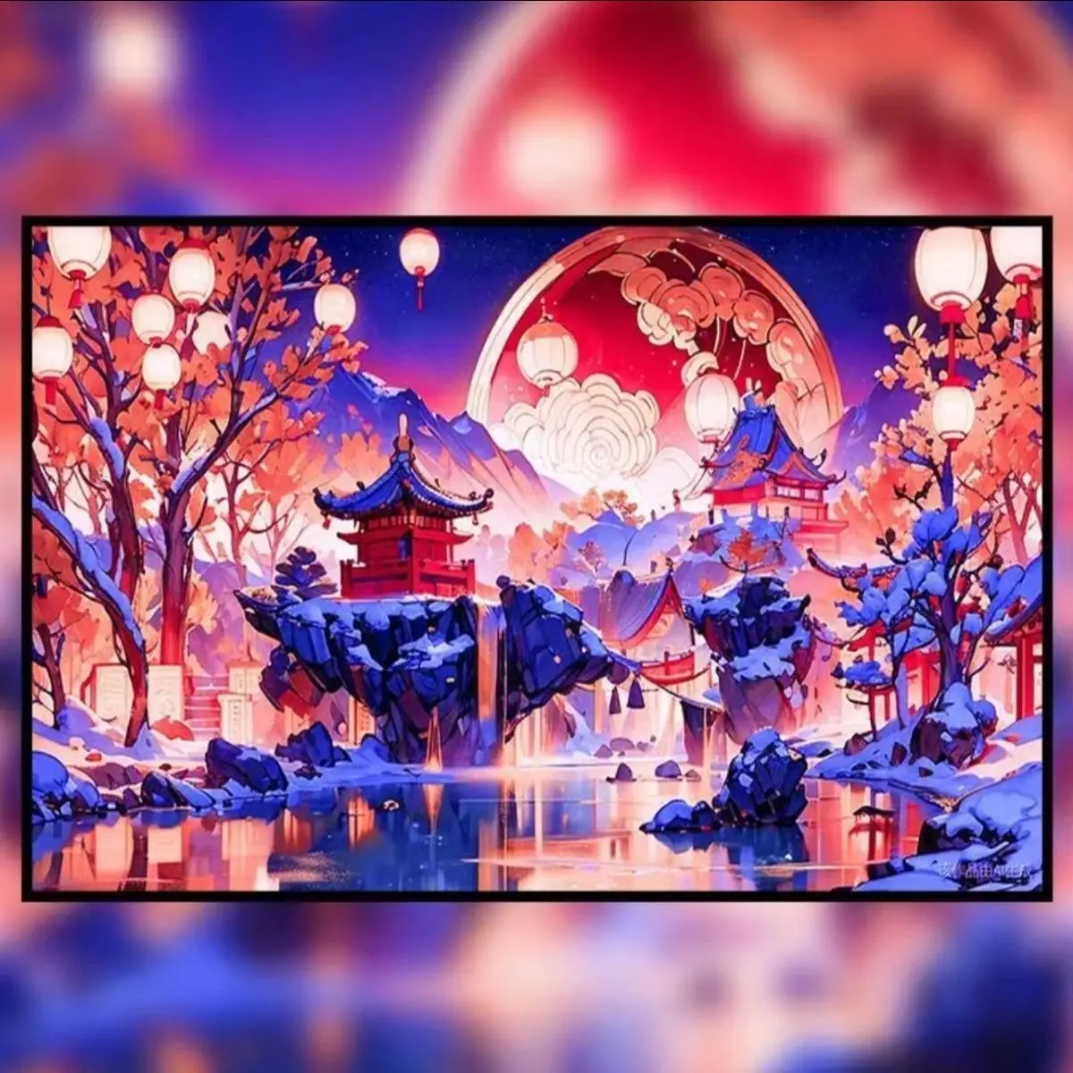 

9ct 62x87cm Beautiful Scenery Cross Stitch Embroidery DIY Printed Kits Needlework Set Home Decor Crafts New