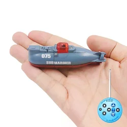 Mini RC Submarine 0.1M/s Speed Remote Control Boat Waterproof Diving Toy Simulation Model Gift for Kids Boys Girls New Year Gift