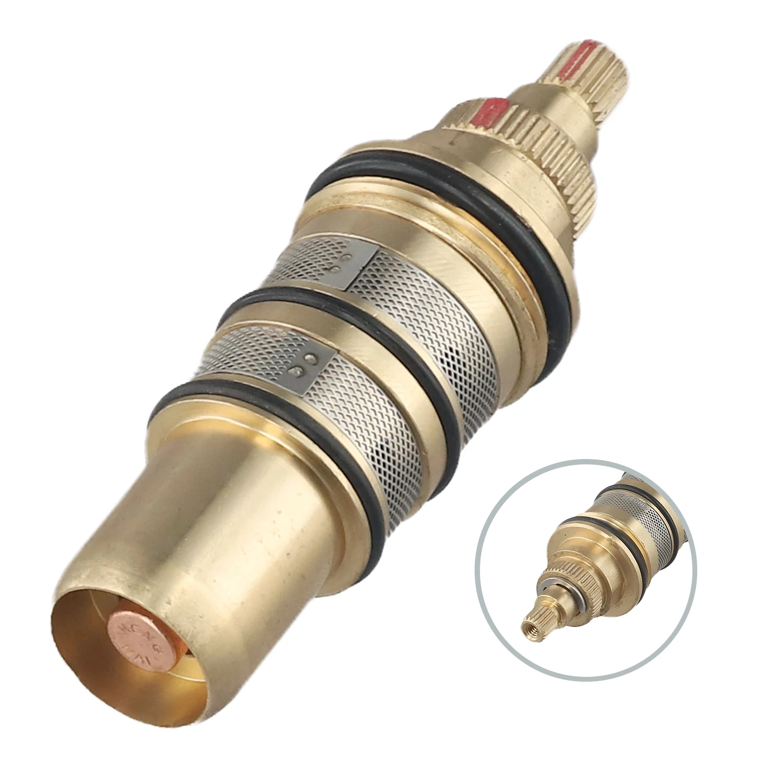 Easy to Replace Brass Replacement Thermostatic Cartridge for Shower Mixer Valve Ensures Optimal Temperature Control