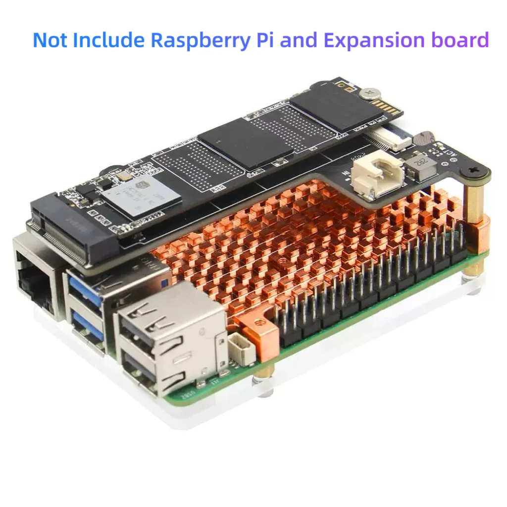 Raspberry Pi 5 Pure Copper Heatsink Metal Case Passive Cooling 3mm Ultra-thin Copper Radiator Enclosure for Raspberry Pi 5